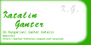 katalin ganter business card